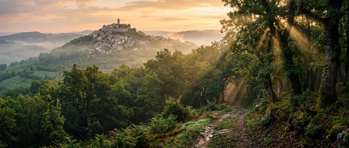 Istrische Hügellandschaft mit Eichenwäldern — Kroatiens verborgener Trüffelschatz